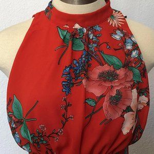 FLORAL OPEN SIDE TOP